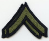 Pair of 1930s US Army Private Rank Stripes in Olive Drab Embroidered Wool