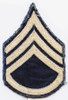WWII US Army Staff Sergeant Rank Stripes in Twill with Ivory Embroidery