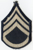 Single WWII US Army Rank Stripes for Staff Sergeant Khaki Embroidery on Navy Twill