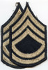 Pair of WWII US Army Rank Stripes for Technical Sergeant Embroidered on Cotton