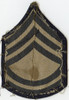 WWII Single US Army Rank Stripes for Technical Sergeant Embroidered on Navy Twill Used
