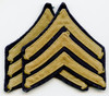 Pair of Theatre-Made Late WWII US Army Rank Stripes for Sergeant