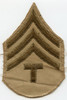 Single WWII US Army Rank Stripes for Technician 4th Grade on Twill