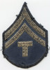 Single WWII US Army Rank Stripes for Technician 5th Grade Embroidered on Twill Used