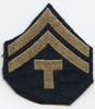 Single WWII US Army Rank Stripes for Technician 5th Grade Removed from Uniform