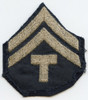 Single WWII US Army Rank Stripes for Technician 5th Grade Removed from Uniform