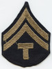 Single WWII US Army Rank Stripes for Technician 5th Grade Embroidered on Twill