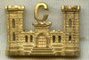 Circa 1900 United States Army Engineer Corps Company C Collar Insignia