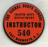 WWII Instructor Badge from the Signal Corps School EM's Dept. Fort Monmouth, New Jersey
