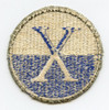 WWII US Army 10th Corps Open X Variation Patch