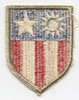 WWII US Army CBI Theatre Shoulder Patch Light Blue Ring Variant with O/D Border