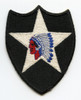 WWII United States Army 2nd Division (Indian Head) Shoulder Patch