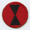 WWII US Army 7th Division (Hourglass) Shoulder Patch