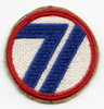 WWII US Army 71st Division (The Red Circle) Shoulder Patch
