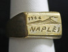 Cool WWII 1944 US Soldier Souvenir Ring from Naples, Italy