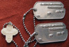 Korean War US Army Dog Tags of Elmer J. Szunyog with Plastic Cross