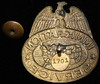 Beautiful 1930's US Immigration Service Agent Hat Badge #'d 1701 Exc Cond