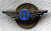 BEING RESEARCHED - Early "A" Enameled Lapel Wing - NOT FOR SALE UNTIL IDed