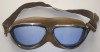 Scarce 1930s MK1 Style Aviator's Goggles with Blue Lenses
