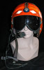 Early 1960's United States Jet Pilot Helmet Decorated Orange