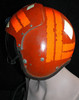 Early 1960's United States Jet Pilot Helmet Decorated Orange