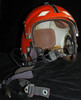 Early 1960's United States Jet Pilot Helmet Decorated Orange