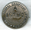 Circa 1908 Massachusetts Professional Chauffeur License Badge