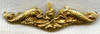 Stunning Full Size WWII USN Officer Sub Dolphins in 14K Gold by J E Caldwell & Co of Philly