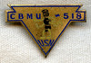 Beautiful WWII US Navy 518th Constuction Battalion Mobile Unit (CBMU) "Seabees" Sterling Badge