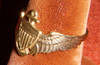 Exquisite WWI USN Pilot Wing Ring in 10K Gold