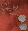Nice Pair of WWII USNR Dog Tags on Great Catgut Chain Marked Vernon NYC