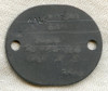 Rare Early WWII (T-9 / 42) Shipboard-Made USN Dog Tag of USS North Carolina BB-55 Coxswain