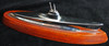 Great WWII USS Perch SS-313 Submarine Model in Wood & Nickeled Brass. Made in Australia