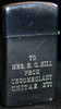 1975 Slim Zippo USN Lighter for the So. Atl. Force, US Atl. Fleet w/ Inscription from Commander