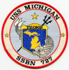 Late 1980s - Early 1990s Submarine Patch for USS Michigan (SSBN-727)