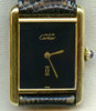 1990s Gold-Filled Silver Cartier "Tank" Wristwatch
