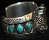 Beautiful, Heavy 1970's Navajo Turquoise & Silver with Period Seiko Watch