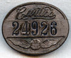 WWI-Early 1920s Curtiss Aeroplane & Motor Co. Worker Badge No. 24926 by Bastian Bros.