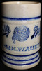 1890's Pre-Prohibition Schlitz Brewing Co. Advertising Beer Mug in Salt Glaze Stoneware
