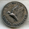 Scarce Early Ducks Unlimited Sponsor Badge in Sterling Designed by Richard E. Bishop