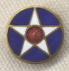 Late WWI US Air Service (USAS) Enameled Lapel Cockade