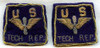 Gorgeous Pair of WWII CBI-Made Bullion USAAF Tech Rep Shoulder Strap Insignia