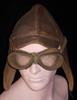 WWI-Early 1920s Leather Pilot Helmet with Goggles