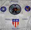 Stunning Six Patch CBI US 11th BS, 51st FG, 14th AF Silk Scarf Circa 1942-1944