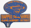 Rare WWII USAAF Chappell Flying Service Burns Airport Detroit Michigan Civilian Pilot Training License Plate Topper