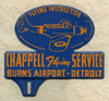 Rare WWII USAAF Chappell Flying Service Burns Airport Detroit Michigan Civilian Pilot Training License Plate Topper