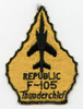 1960s USAF Republic F-105 Thunderchief Jacket Patch German-Made Worn by 49th TFW