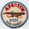 Vietnam War Era USAF 474th Tactical Fighter Wing (aka "Roadrunners") F-111 Jacket Patch