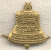 Early Circa 1890s Bell Systems Telephone Worker's Hat Insignia