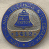 Ca.1910s New England Telephone & Telegraph Co. Numbered Employee Badge
